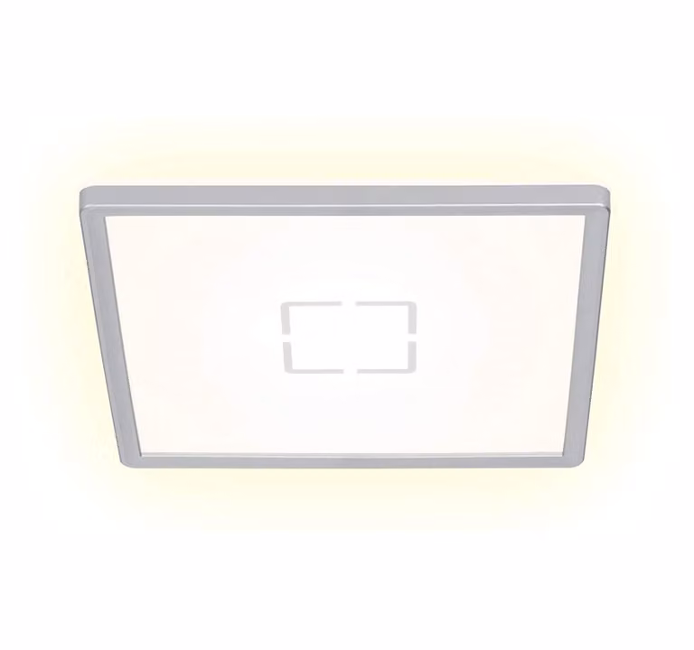 Lampada da soffitto LED ultrapiatta retroilluminata 18W argento Briloner