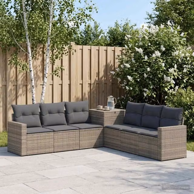 Set di divani 7 pz Grigio e Grigio Scuro 55 x 55 x 69 cm 3448784
