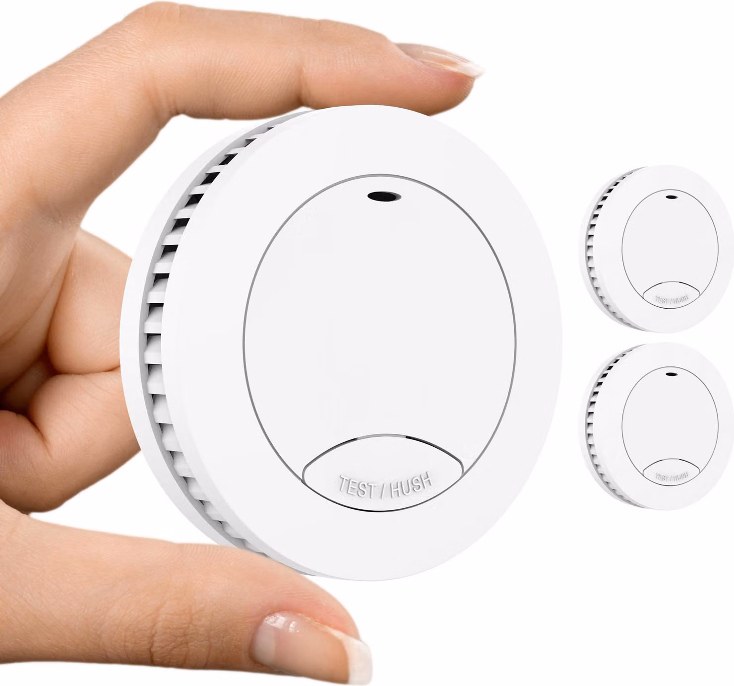 Aroha Pro Safety Mini Rilevatore di Fumo Sleep Line - Batteria da 10 Anni - Sensore Fumo - Allarme Anticendio - 2 pezzi