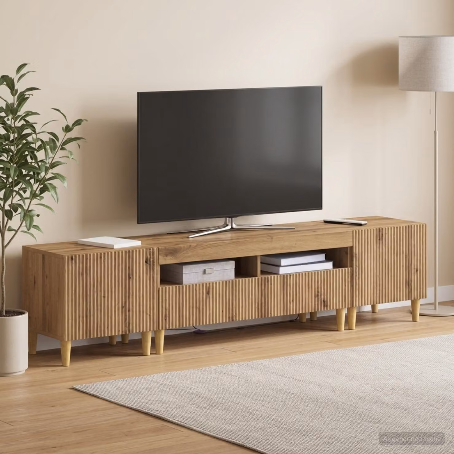 Mobile TV stand vidaXL ARNHEM in 3 pezzi, Rovere Artigianale, moderno, per il tuo soggiorno