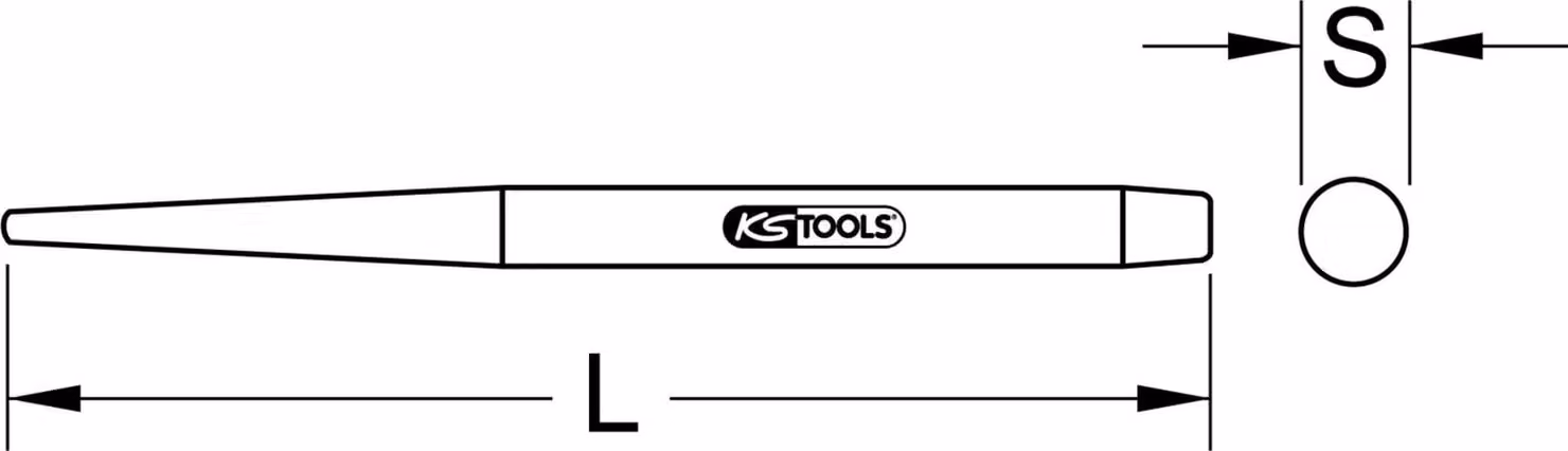 KS TOOLS Mandrino passante 21 mm - 129.2166
