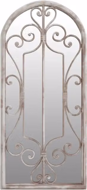 Specchio da Giardino Sabbia 100x45 cm in Ferro per Uso Esterno