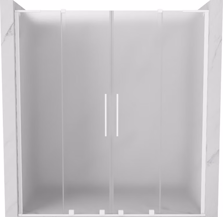 Mexen Velar L Duo porte doccia scorrevoli 170 cm, smerigliato, bianco - 871-170-003-32-20