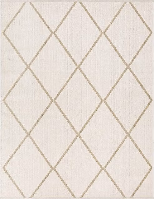 Tappeto Munico beige con frange stile scandinavo L: 160 cm, P: 220 cm