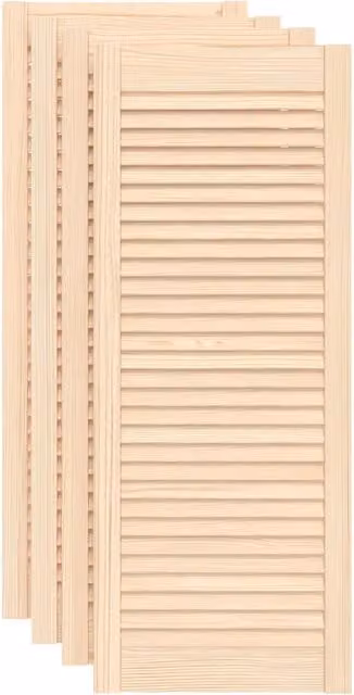 Ante con Design a Lamelle 4 pz 99,3x39,4 cm in Legno di Pino CFW6269580