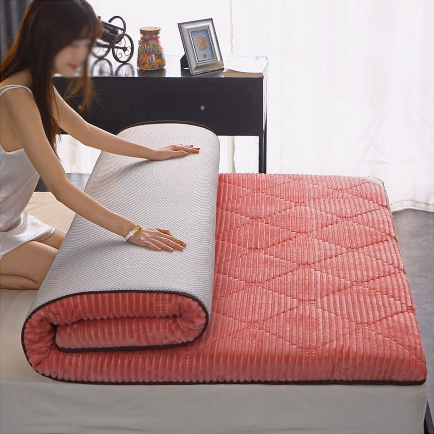 Materasso pieghevole tipo futon - Stuoia morbida per campeggio - 120 x 200 cm