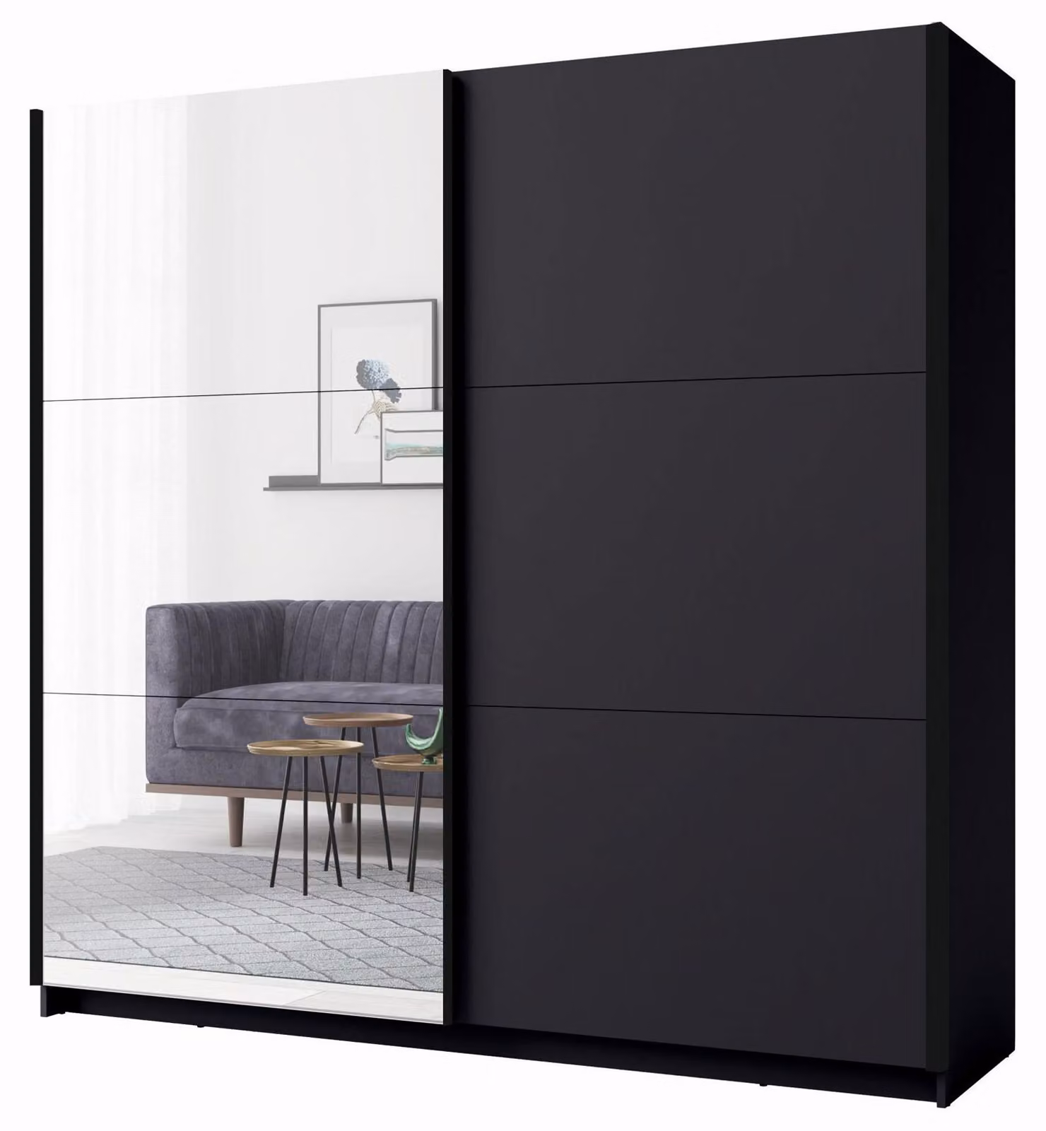 Armadio ad ante scorrevoli Arsen 11 Armadio 200x62x207cm design selezionabile, grafite