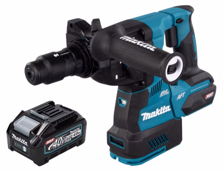Makita HR 002 GM1 Martello perforatore a batteria 40 V max. 2,9 J SDS plus Brushless + 1 batteria da 4,0 Ah - senza caricabatterie