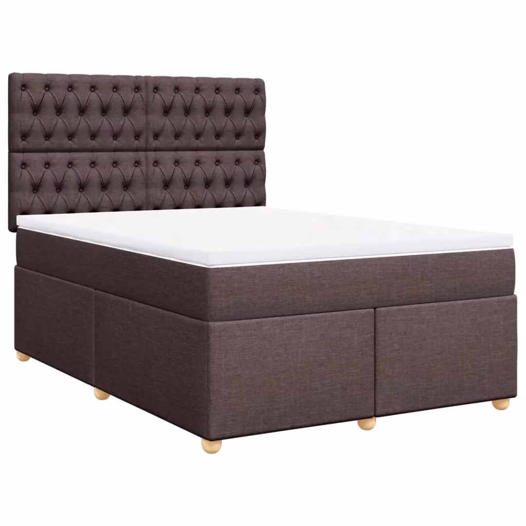 Letto Ibrido con Giroletto a Molle e Materasso vidaXL, Marrone e Bianco, L/P/H: 140 x 200 x 150,5 cm – 2