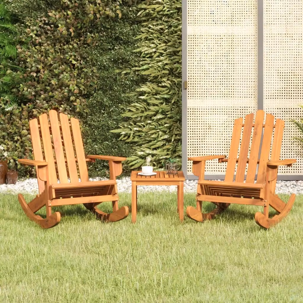 Maison Exclusive - Set di mobili da giardino Adirondack in acacia massiccia, 3 pezzi