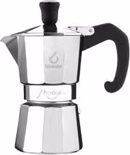 Caffettiera Miss Moka Prestige Forever in alluminio color argento 1/2 tazza