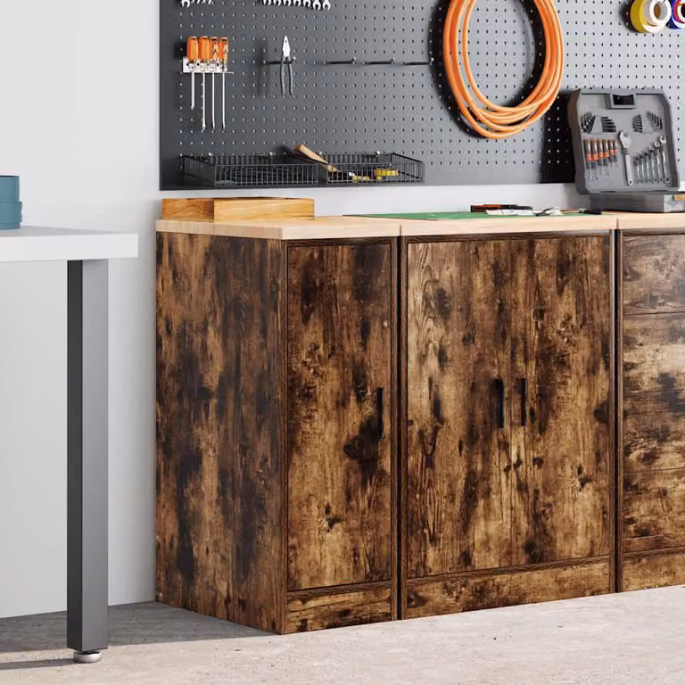 Armadietto da giardino vidaXL in legno di pino marrone con ante a battente, L/P/H: 51 x 30 x 85 cm