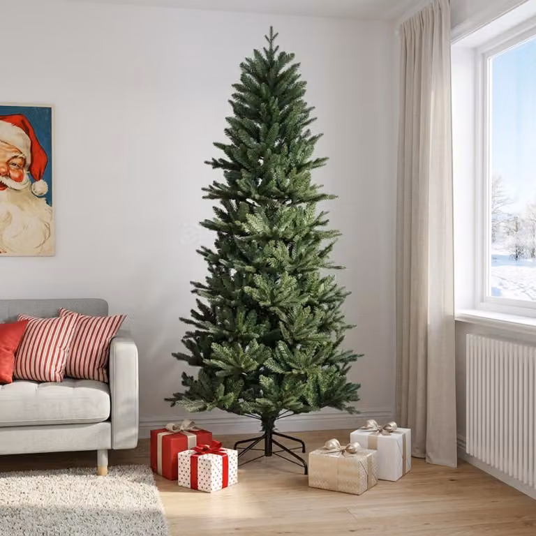 vidaXL Albero di Natale Artificiale con Rami Pieghevoli 210 cm