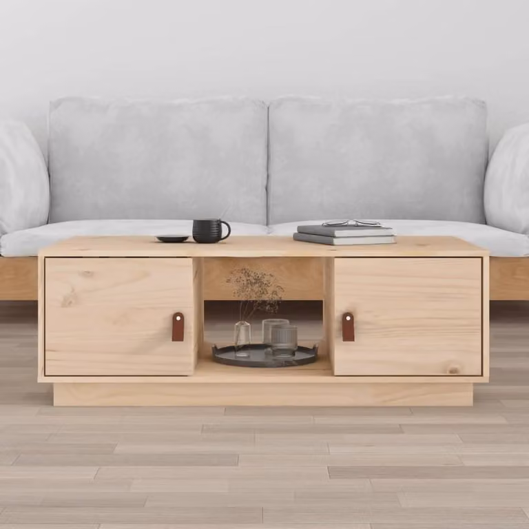 vidaXL Tavolino 100x50x35 cm in pino massiccio - Tavolino - Tavoli da caffè - Tavolino - Tavolino da divano
