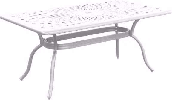 Tavolo rettangolare Elizabeth bianco cm 170x95x74h