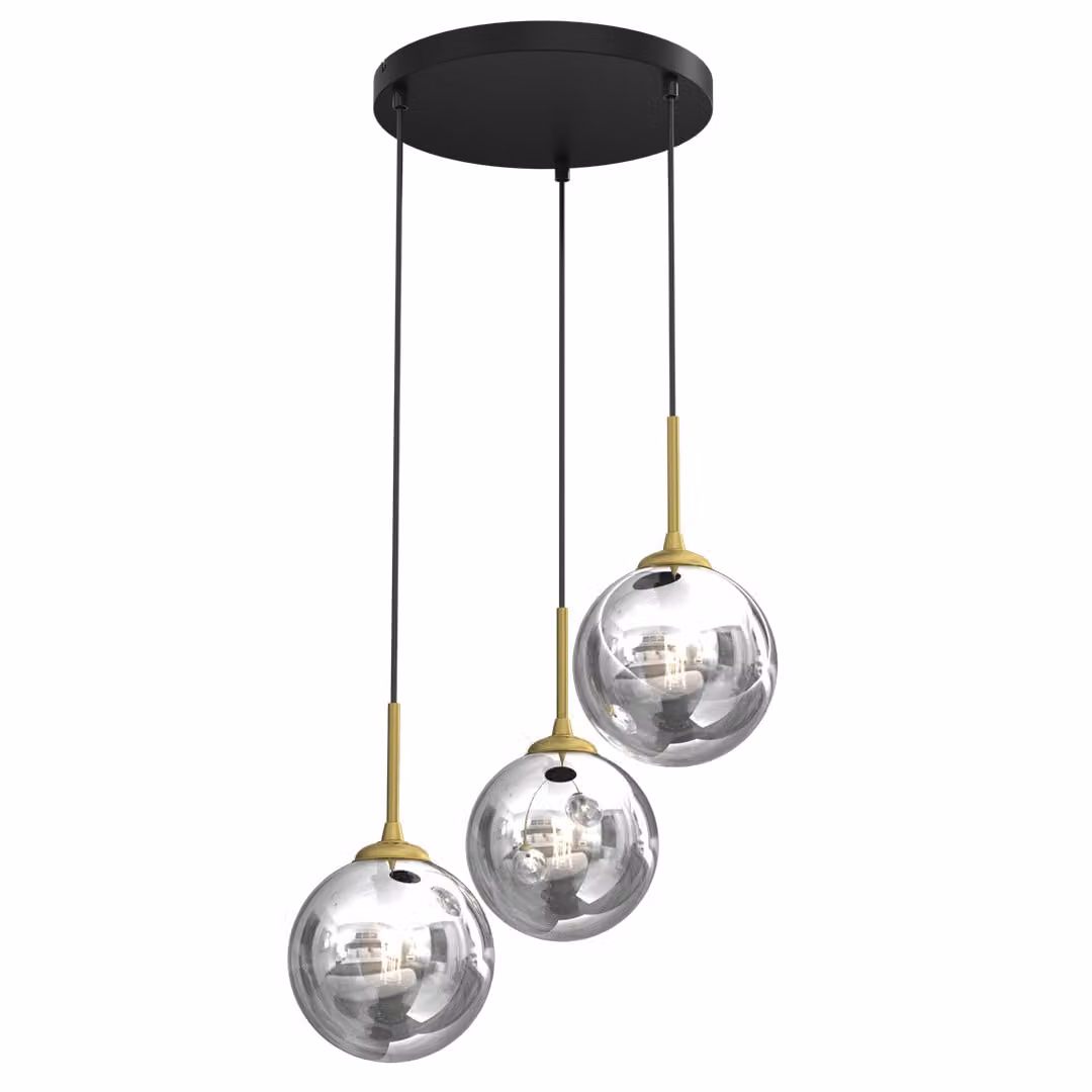 Milagro REFLEX MLP8416, lampadario a sospensione, nero/oro
