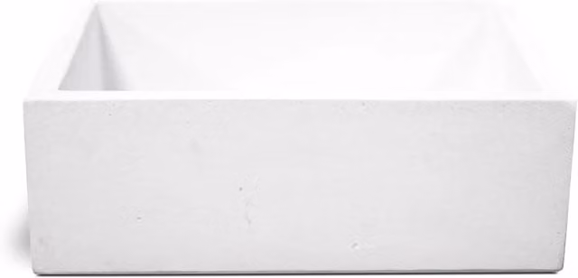 Lavello da Giardino Rettangolare in Cemento e Granulato di Marmo Madrid Bianco GIORDANOSHOP L/P/H: 45 x 35 x 21 cm