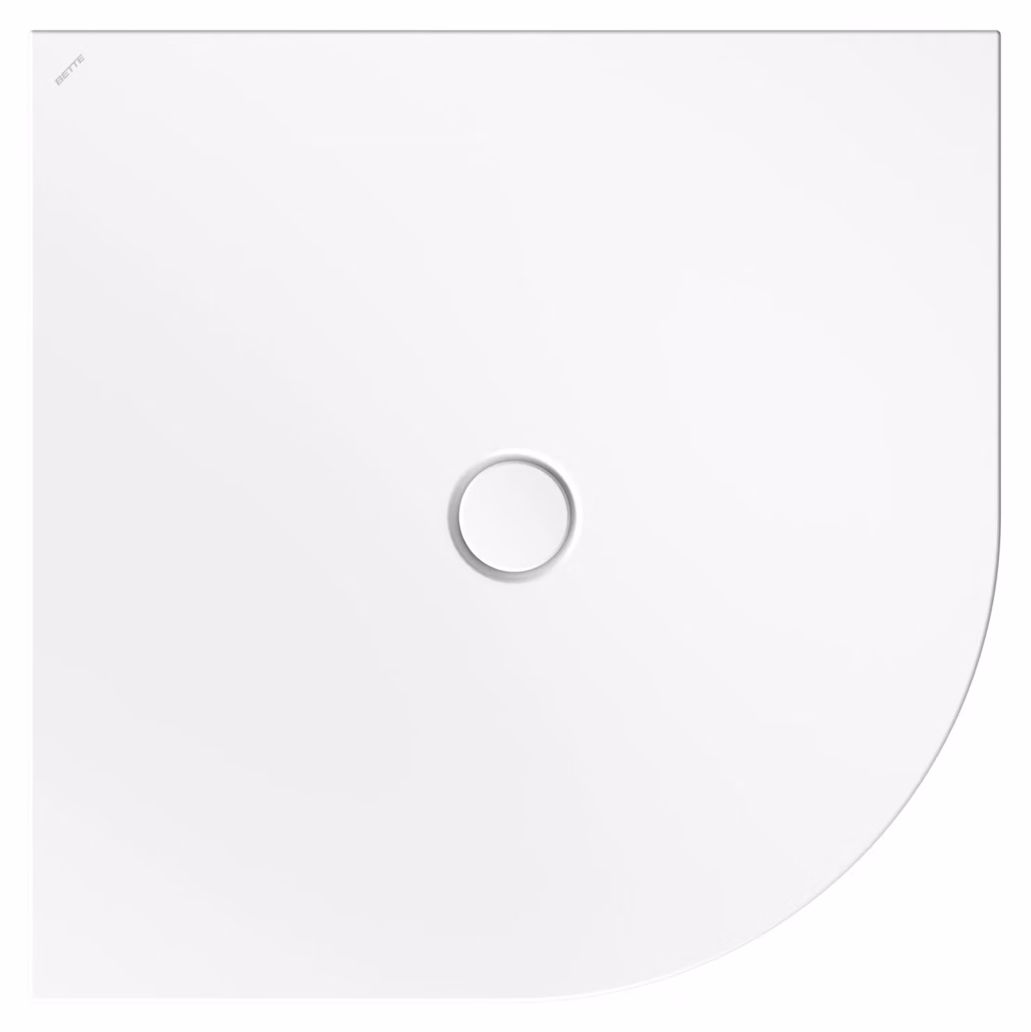 BetteFloor Corner receveurs de douche quart de cercle avec BetteGlasur Plus, 1000x1000mm, 5451-000PLUS, 5451-000PLUS