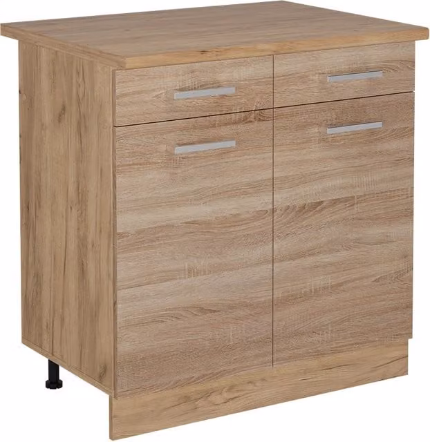 Mobiletto base per cucina R-Line Sonoma/Rovere dorato 80 cm, PL Rovere Vicco