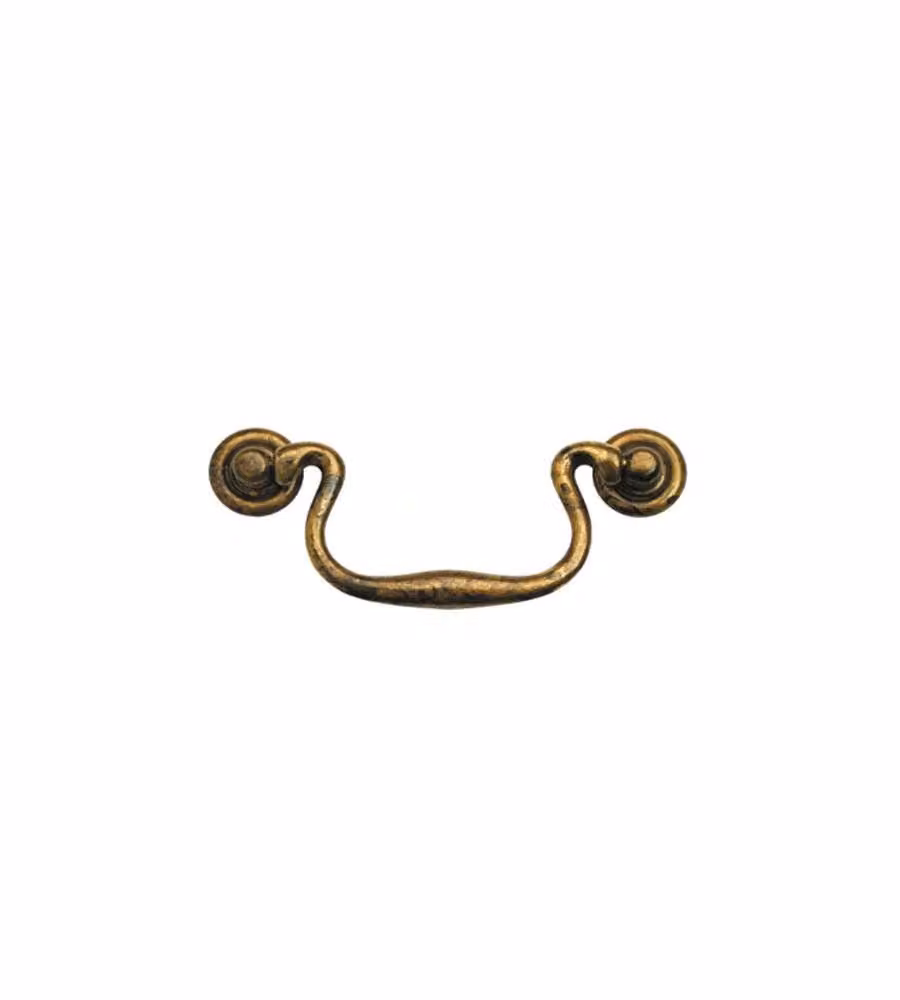 Maniglia Snodata Ottone Antico 96          2035 Ms