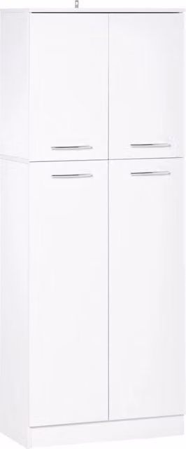 Mobile Dispensa Multiuso GIORDANOSHOP Bianco in Legno MDF L: 59 cm, P: 31 cm, H: 155 cm – 1