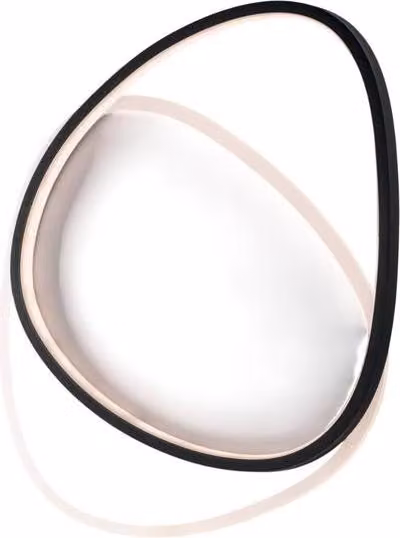Amy Plafoniera in metallo e alluminio bianco e nero con led integrato CCT + telecomando L.45 X 37 BL307-PBC-PC