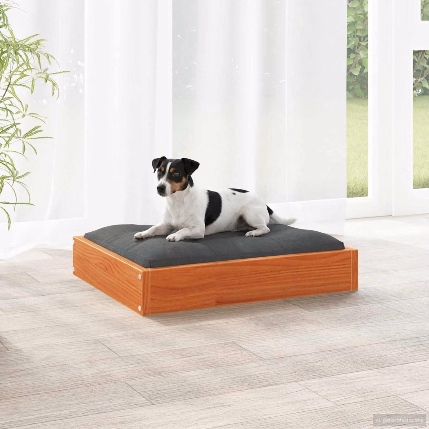 Letto per cani vidaXL in legno di pino marrone cerato L 51,5 x P 44 x H 9 cm