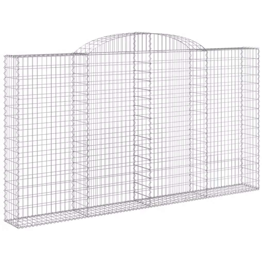 Cesto Gabbione ad Arco vidaxl in Ferro Zincato Argento L: 300 cm, P: 30 cm, H: 160/180 cm – 2