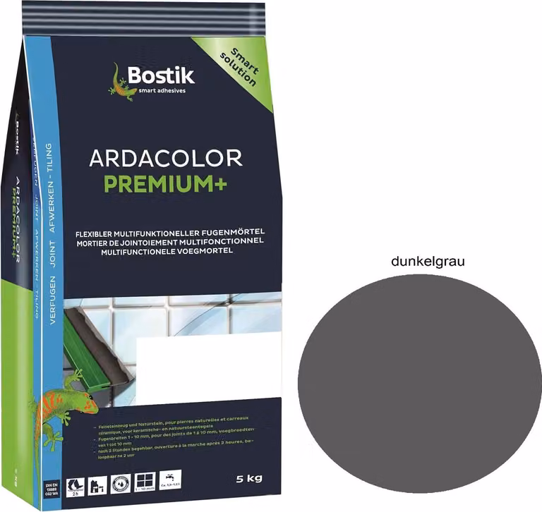 Bostik Ardacolor Premium Grout plus 5Kg piastrelle grigio scuro stucco per pietra naturale