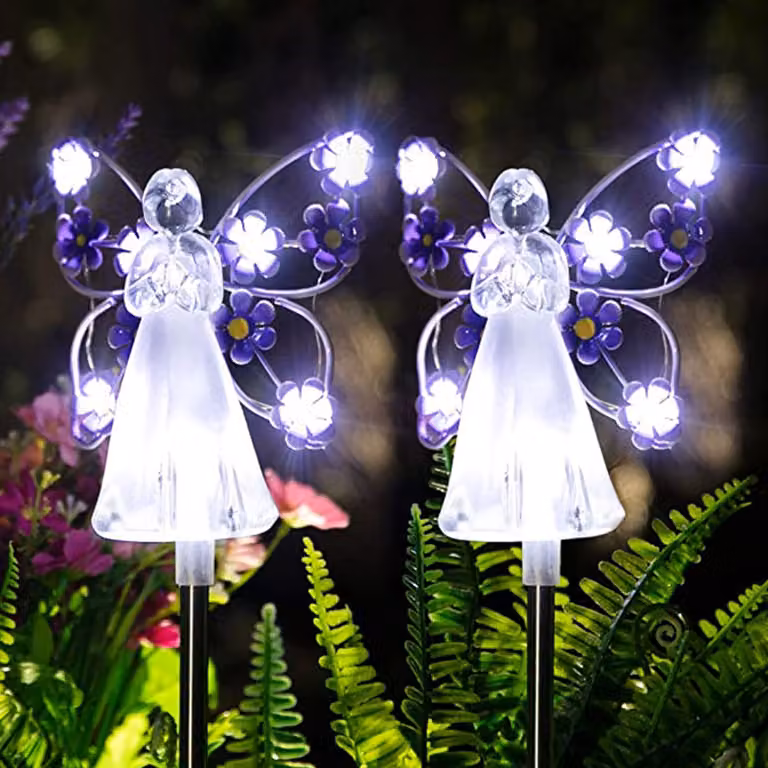 Luci solari dell'angelo, luci solari del giardino del LED, decorazione all'aperto del giardino