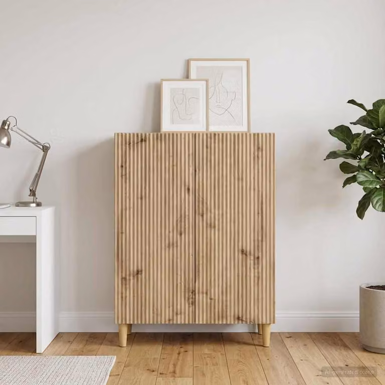 Credenza moderna vidaXL in rovere marrone L: 66 cm, P: 34,5 cm, H: 90 cm