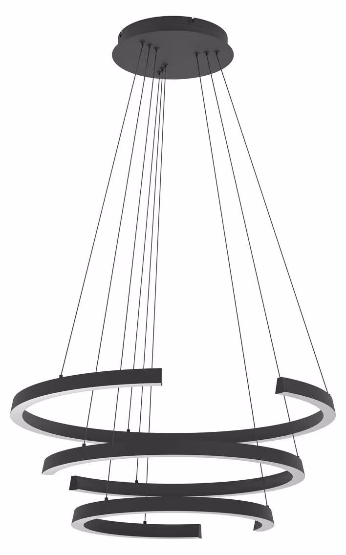 EGLO LABONETE, Lampada a sospensione, 6500 K, Classe di protezione IP20, Colore nero