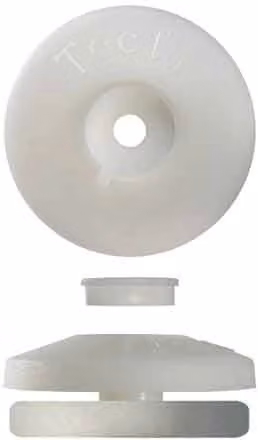 Set di 200 rondelle larghe in nylon bianco