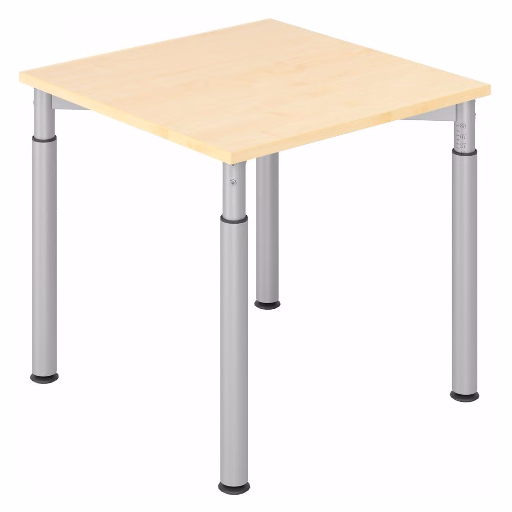 HAMMERBACHER YS08 höhenverstellbarer Schreibtisch ahorn quadratisch