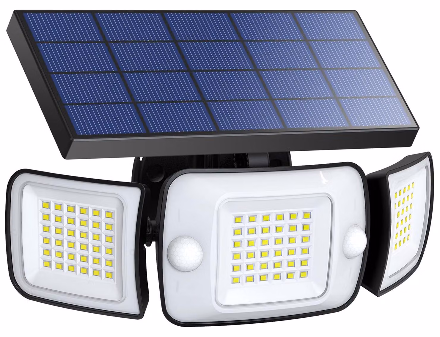 Lampada solare da esterno con sensore di movimento, 108 LED, 6000 mAh, grado di protezione IP65