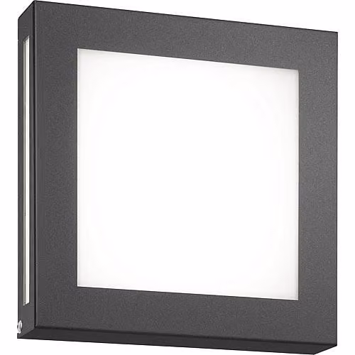 CMD 117/LED/BM applique piatta in acciaio inox antracite LED IP44 con rilevatore di movimento