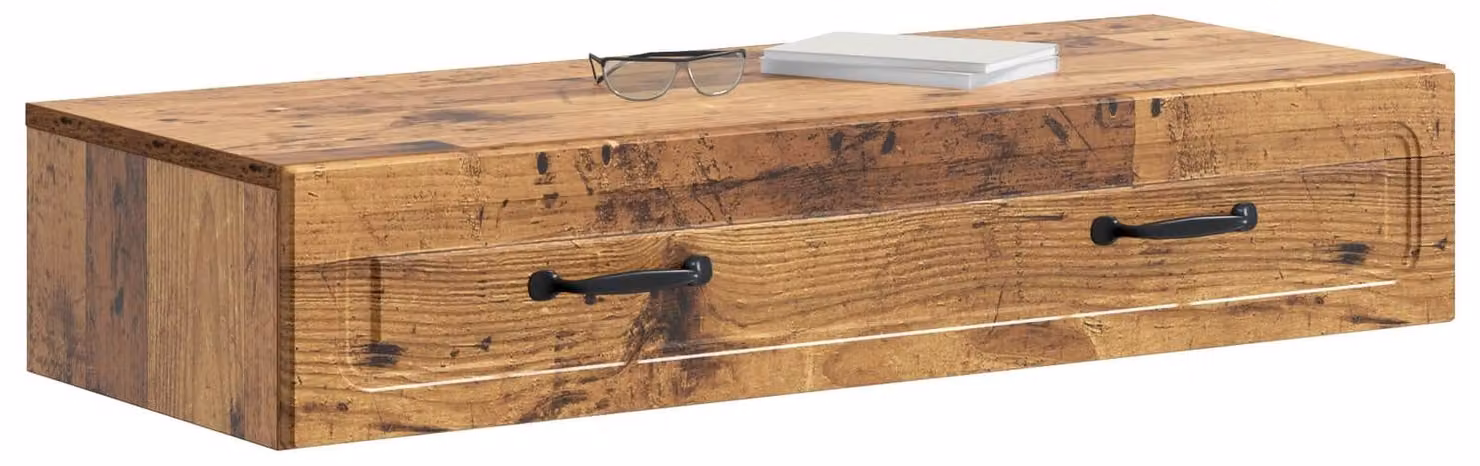 Tavolino da Parete Laterale Legno antico 87,5 x 34,5 x 17 cm