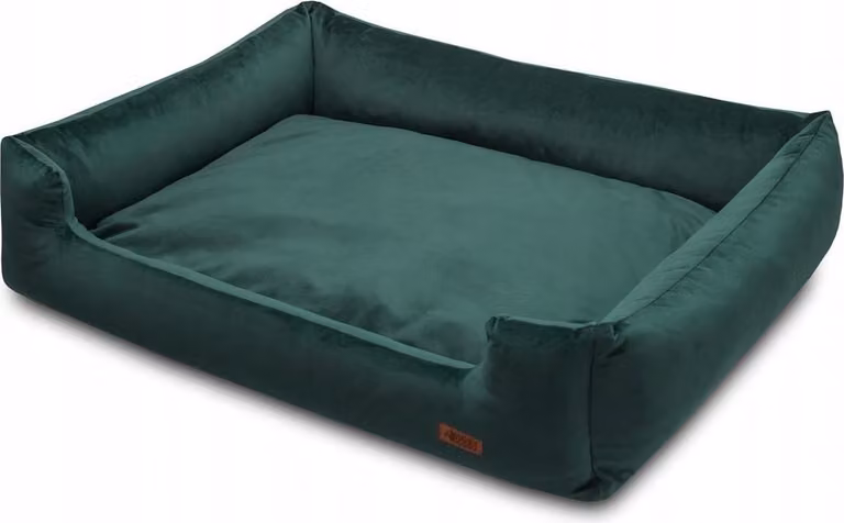 Letto per cani in velluto verde miniatura Spitz Yorkshire Terrier HUGGY DOGGY S