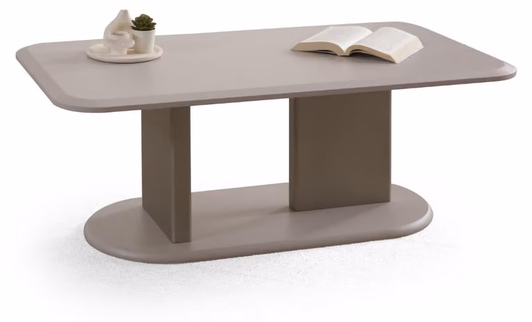 Designer Couchtisch Beiger Wohnzimmer Tisch Luxuriöser Holztisch