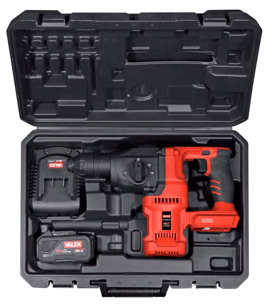 Valex Martello Perforatore OneAll 4A 18V Batteria 4Ah in Valigetta