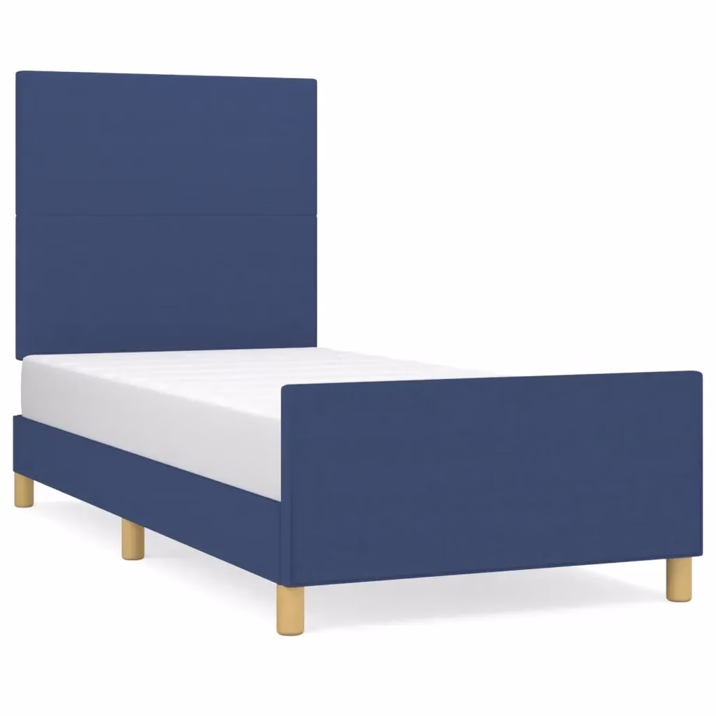 Giroletto vidaXL in tessuto blu con struttura in legno e MDF L/P/H: 100 x 200 x 128 cm – 2