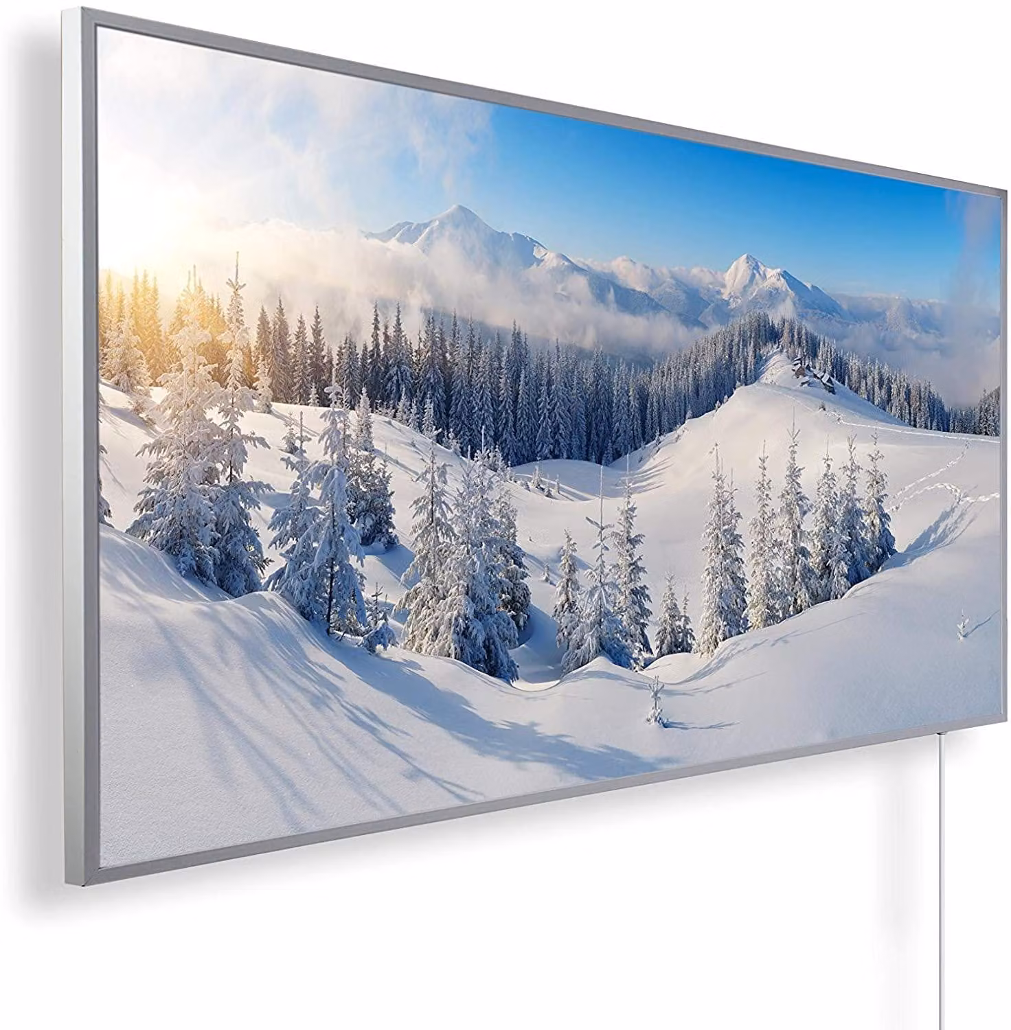 Riscaldatore a infrarossi Panorama 1200 W - Paesaggio innevato con termostato