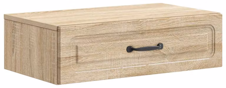 Tavolino da Parete Laterale Rovere Sonoma 59 x 34,5 x 17 cm