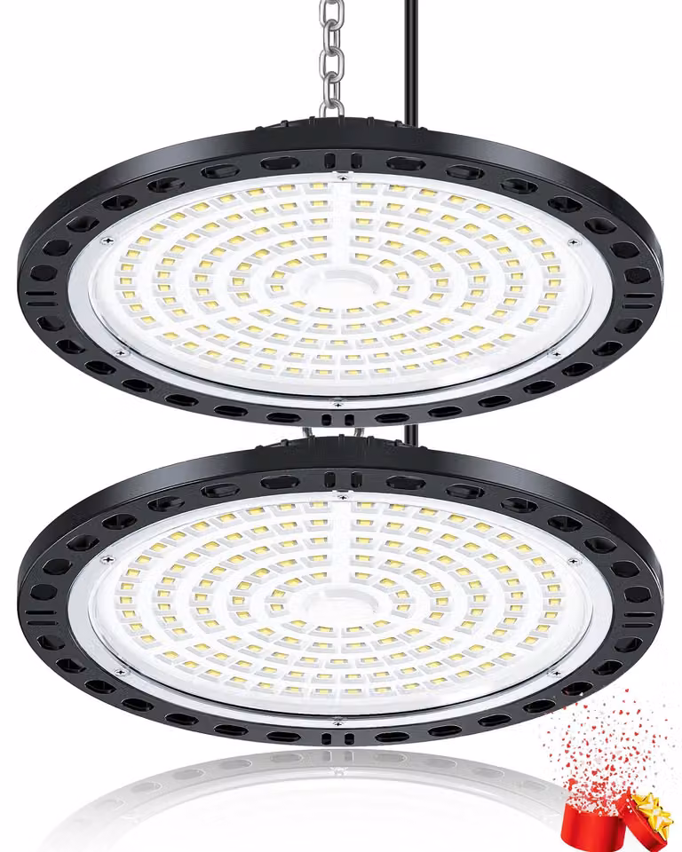 Lampada a soffitto a LED, 100 W, confezione da 2, 10.000 lumen, grado di protezione IP65, luce bianca fredda