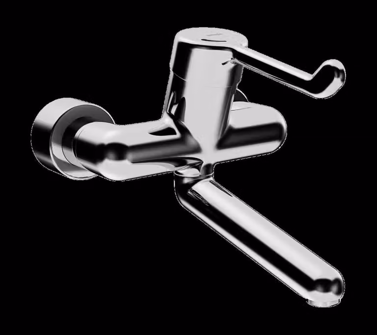 HANSA HANSAMEDIPRO protec Mitigeur de lavabo, saillie 246 mm, levier de sécurité, chromé, 02562202, 02562202