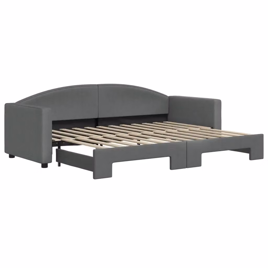 Divano Letto con Letto Estraibile vidaXL Grigio in Tessuto Moderno L/P/H: 223 x 75 x 90 cm con Dimensioni Letto: 80 x 200 cm – 2