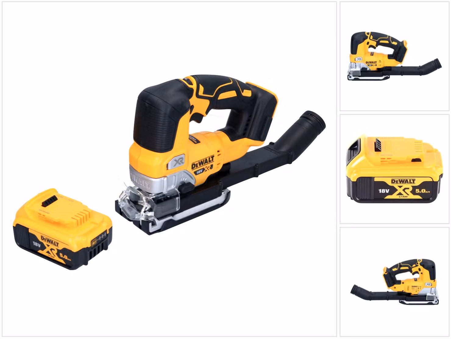Seghetto alternativo a pendolo a batteria DeWalt DCS334N 18V Brushless + 1x batteria 5,0Ah - senza caricabatterie