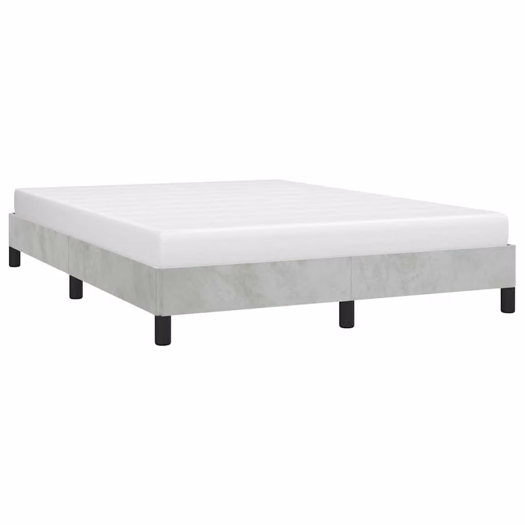 Struttura letto imbottita vidaXL in velluto Grigio con base in legno L: 140 cm, P: 193 cm