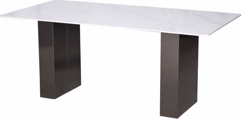 FURNLUX Tavolo da pranzo Modig Marble White And Graphite 200cm / Colore principale: Bianco / Dimensioni: 200 x 75 x 100 cm