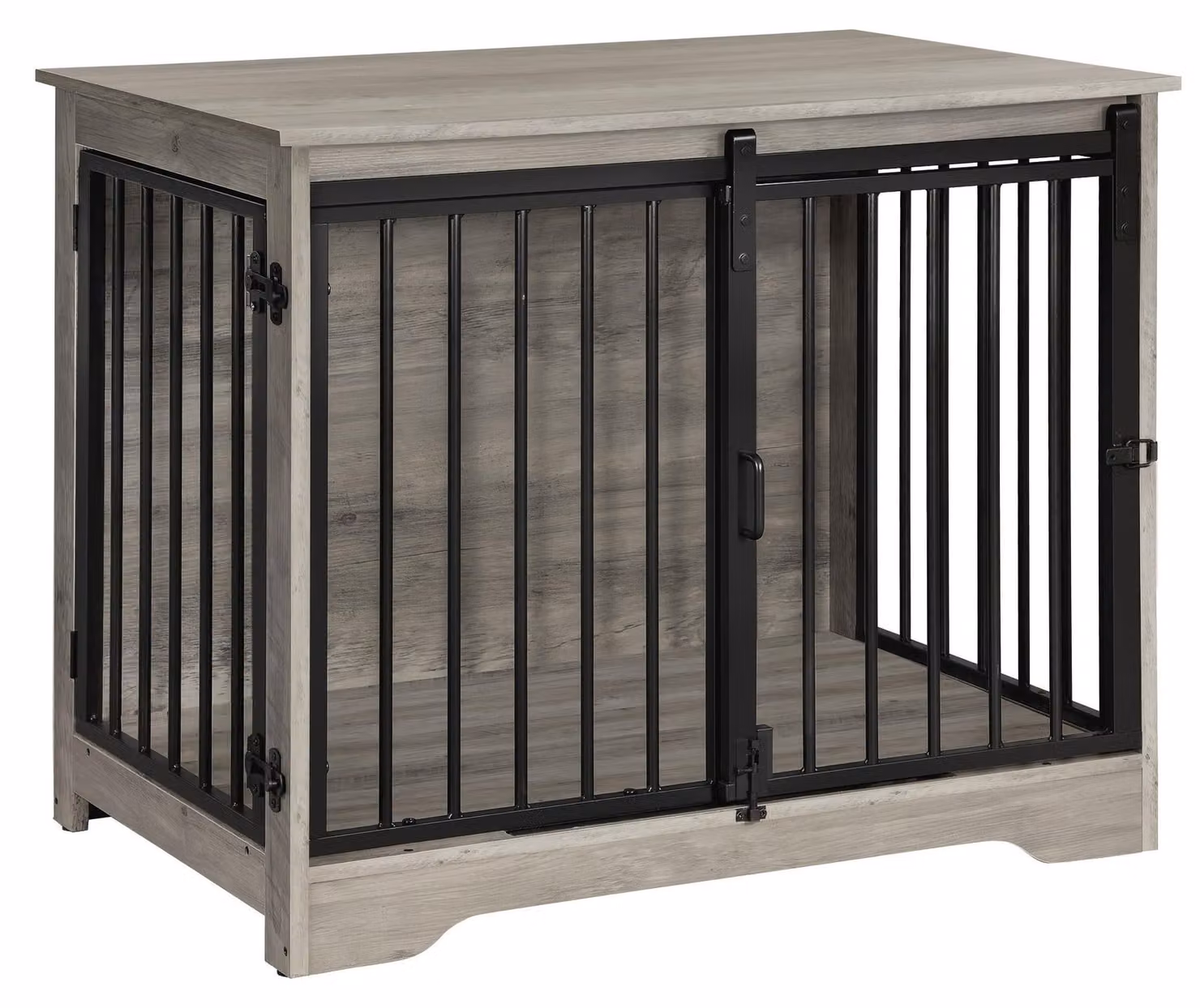 Gabbia per cani in legno - Trasportino per cani - Cuccia per cani - Trasportino per animali domestici - Recinto per cani - Grigio chiaro - Con 2 porte scorrevoli